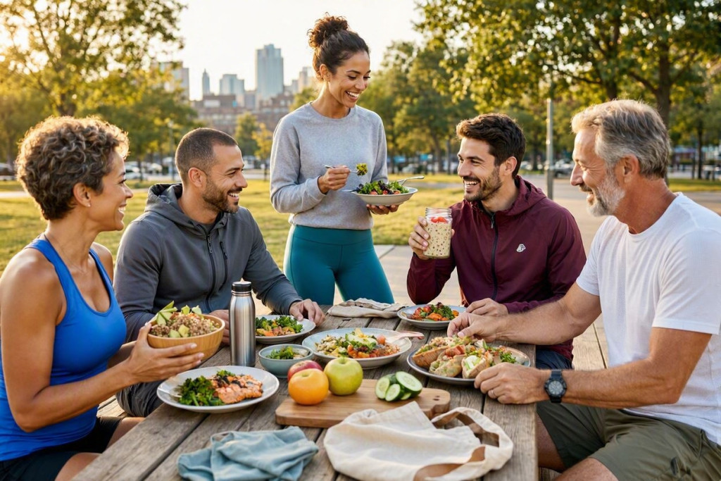Active people eating well