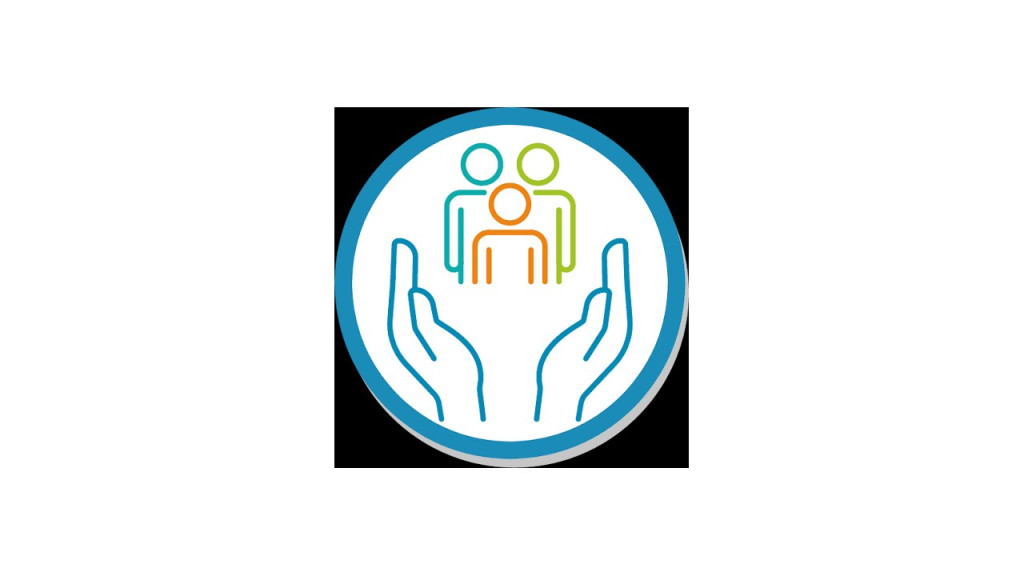 Hands supporting people