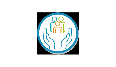 Hands supporting people