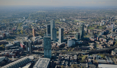 Photograph of the city of Manchester skyline