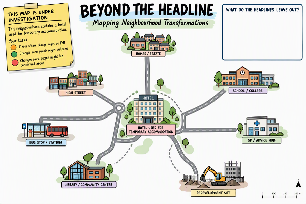 Fictional map of a neighbourhood