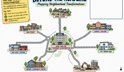Fictional map of a neighbourhood