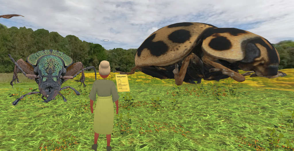 Image of virtual reality giant insects.
