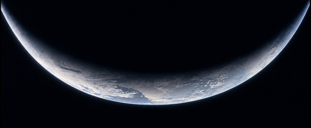 Dark shot of a planet