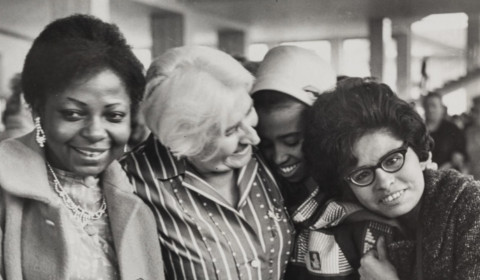 Photo of attendees at the WIDF's World Congress of Women in Moscow in 1963