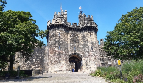 Picture of Lancaster Castle's medieval Gatehouse.