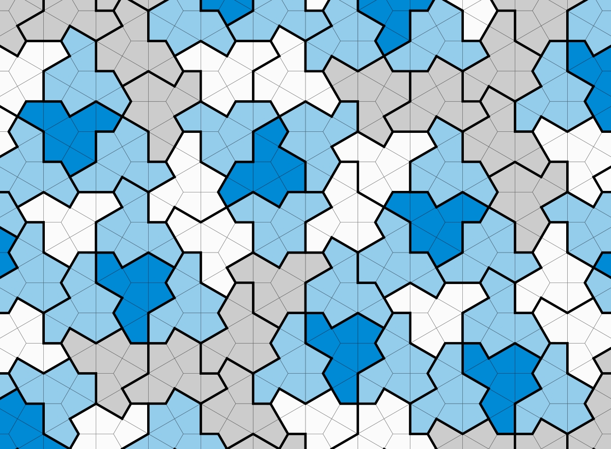 Geometric blue and white pattern
