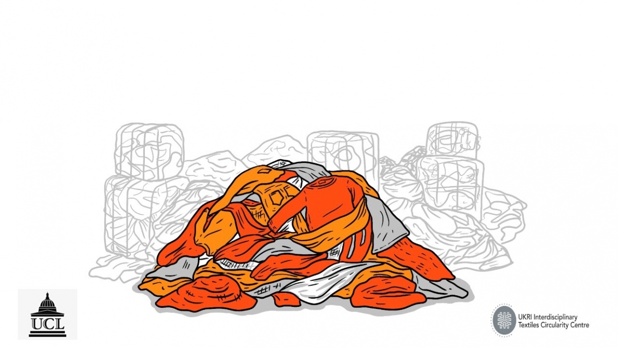 Drawing of a pile of clothes - seemingly discarded