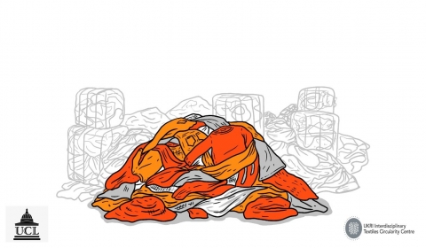 Drawing of a pile of clothes - seemingly discarded